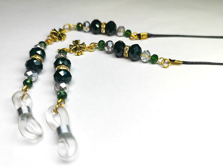 بندعینک کریستالی چرمی کد ۰۱